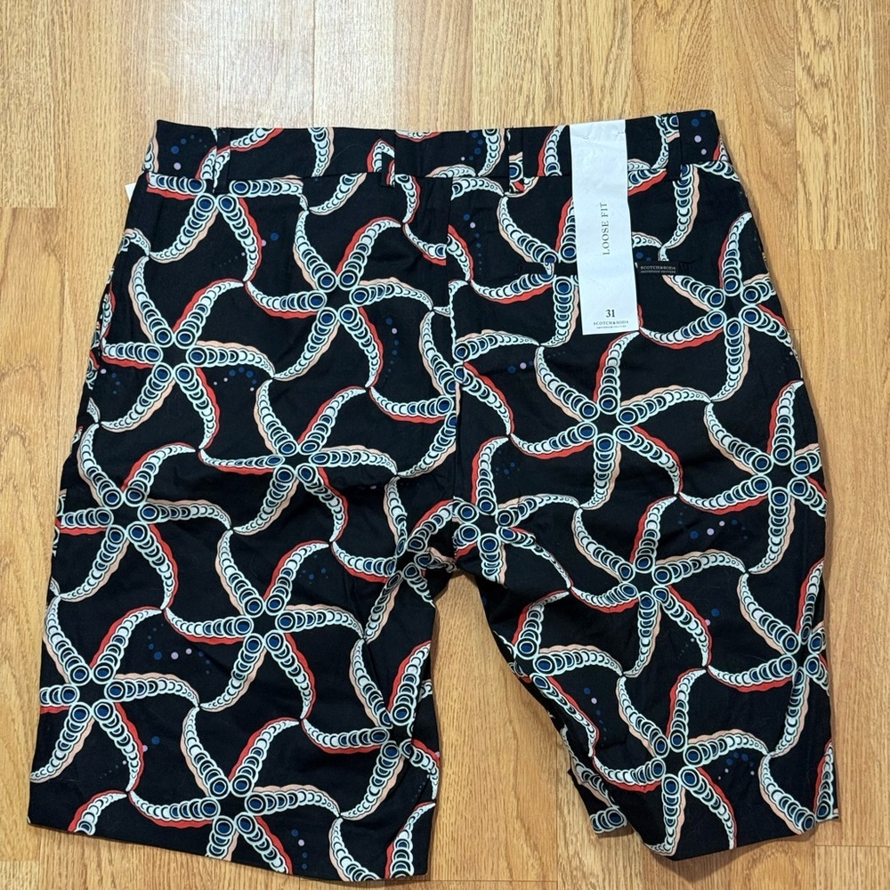 Scotch & Soda Navy and Red Starfish Patterned Pants - Picture 6 of 6